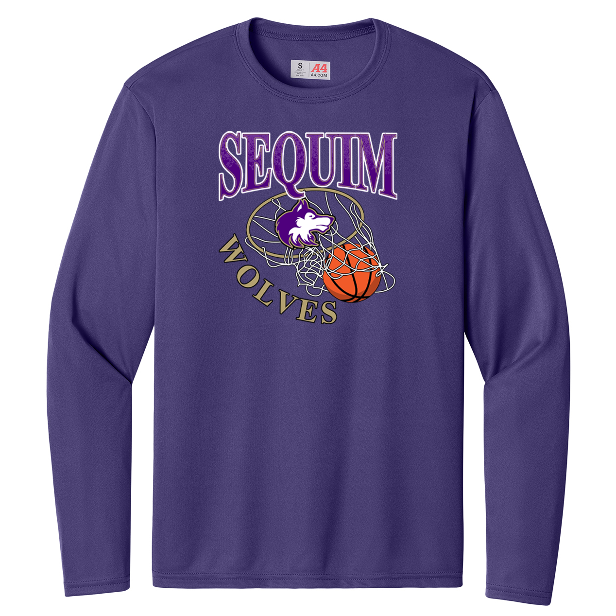 Sequim HS Lacrosse A4 Cooling Performance Long Sleeve Crew