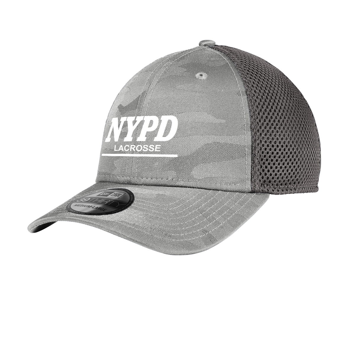 NYPD Lacrosse New Era Camo Stretch Trucker